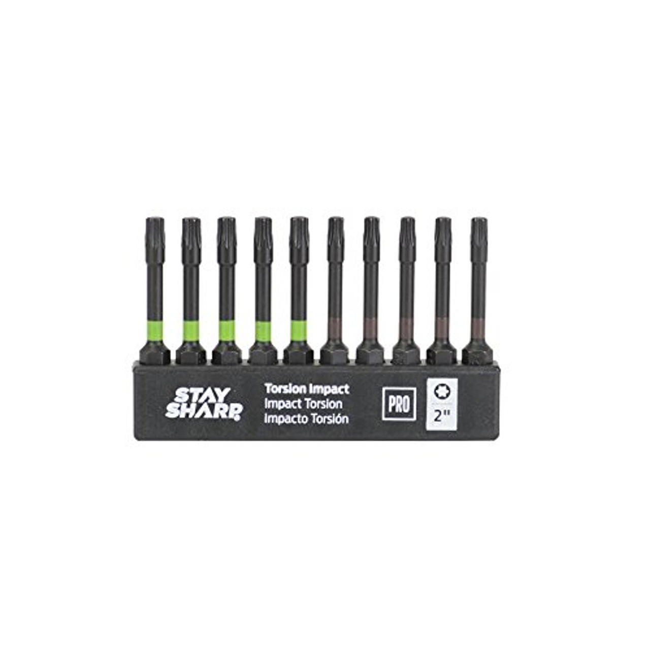 EAB Tool 75320 2" Torsion Impact Bit Clip (10 Pack) Professional Screwdriver Bit - Recyclable