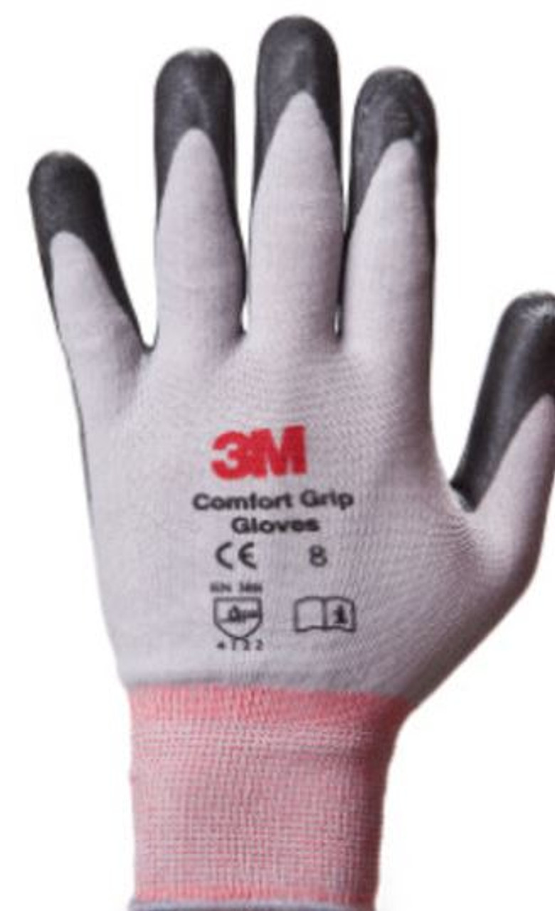 3M Comfort Grip Gloves, Extra Large, Gray