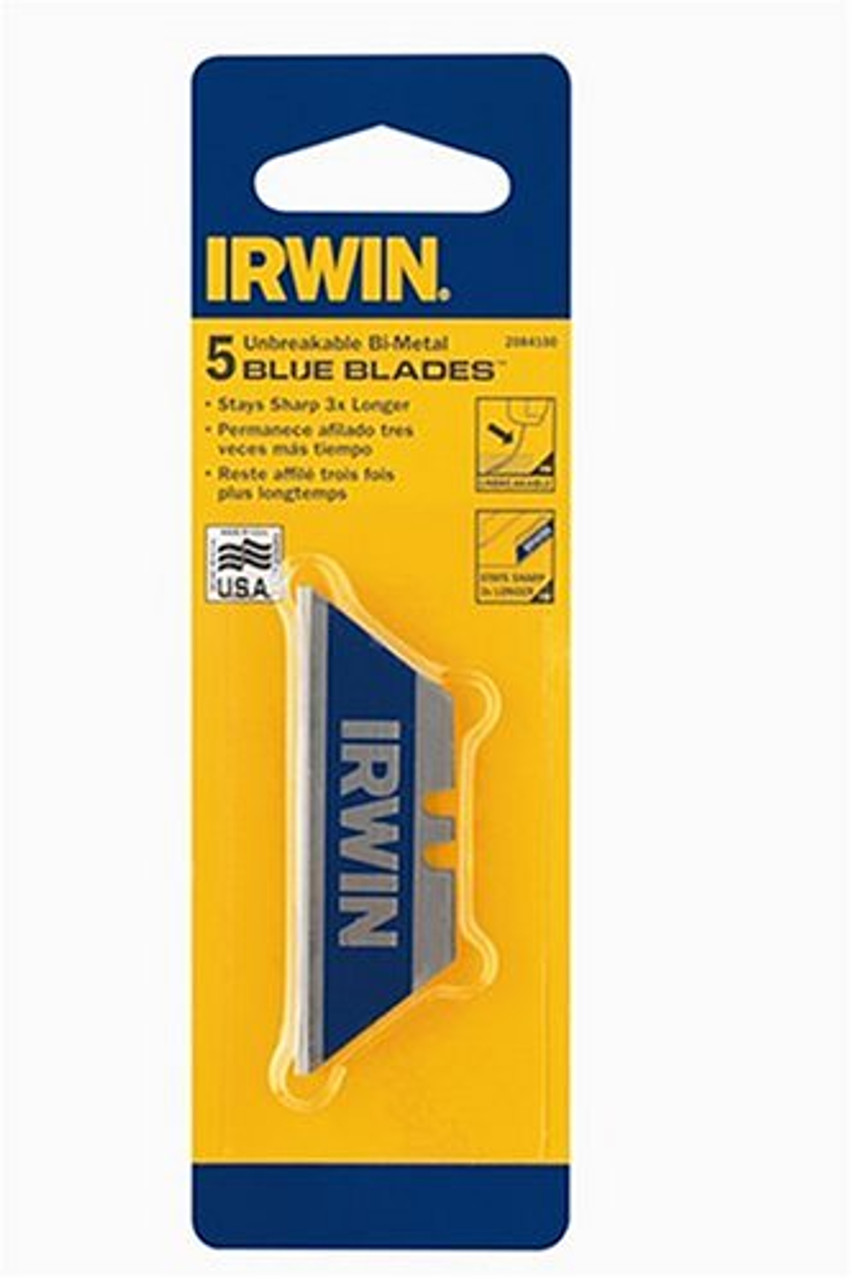 Irwin Industrial 2084100 5 Pack Bi-Metal BLUE BLADE Utility Blades