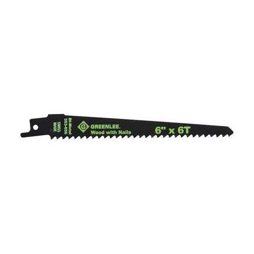 5pk. Greenlee 353-656 6" 6TPI Wood Cutting Reciprocating Saw Blades
