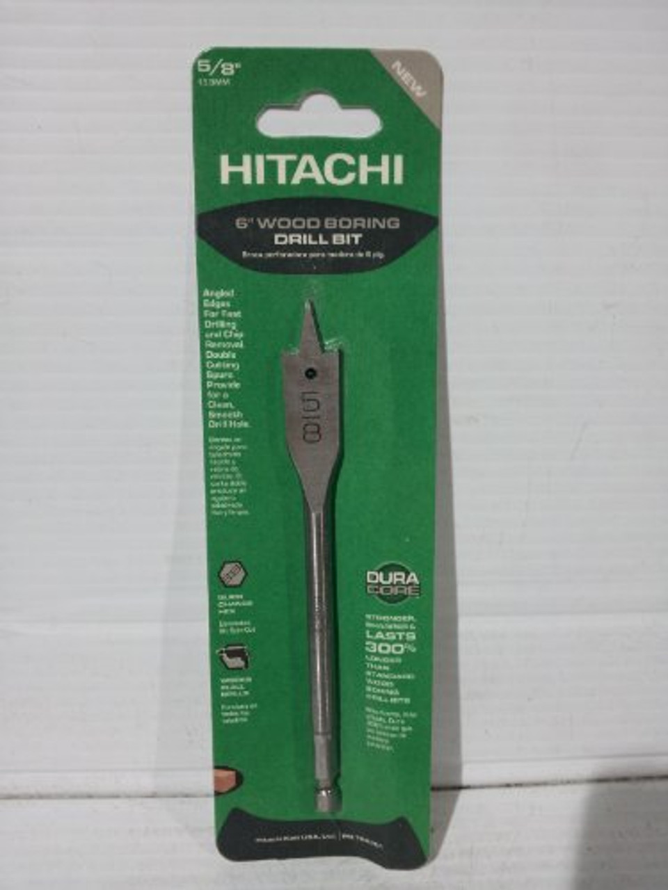 Hitachi 728301 Woodboring Drill Bit, 5/8" x 6"