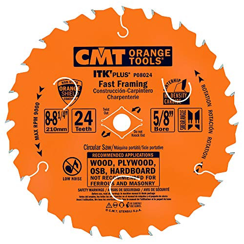 CMT P08024 ITK Plus Fast Framing Carbide Blade, 8-8-1/4" x 24 Teeth
