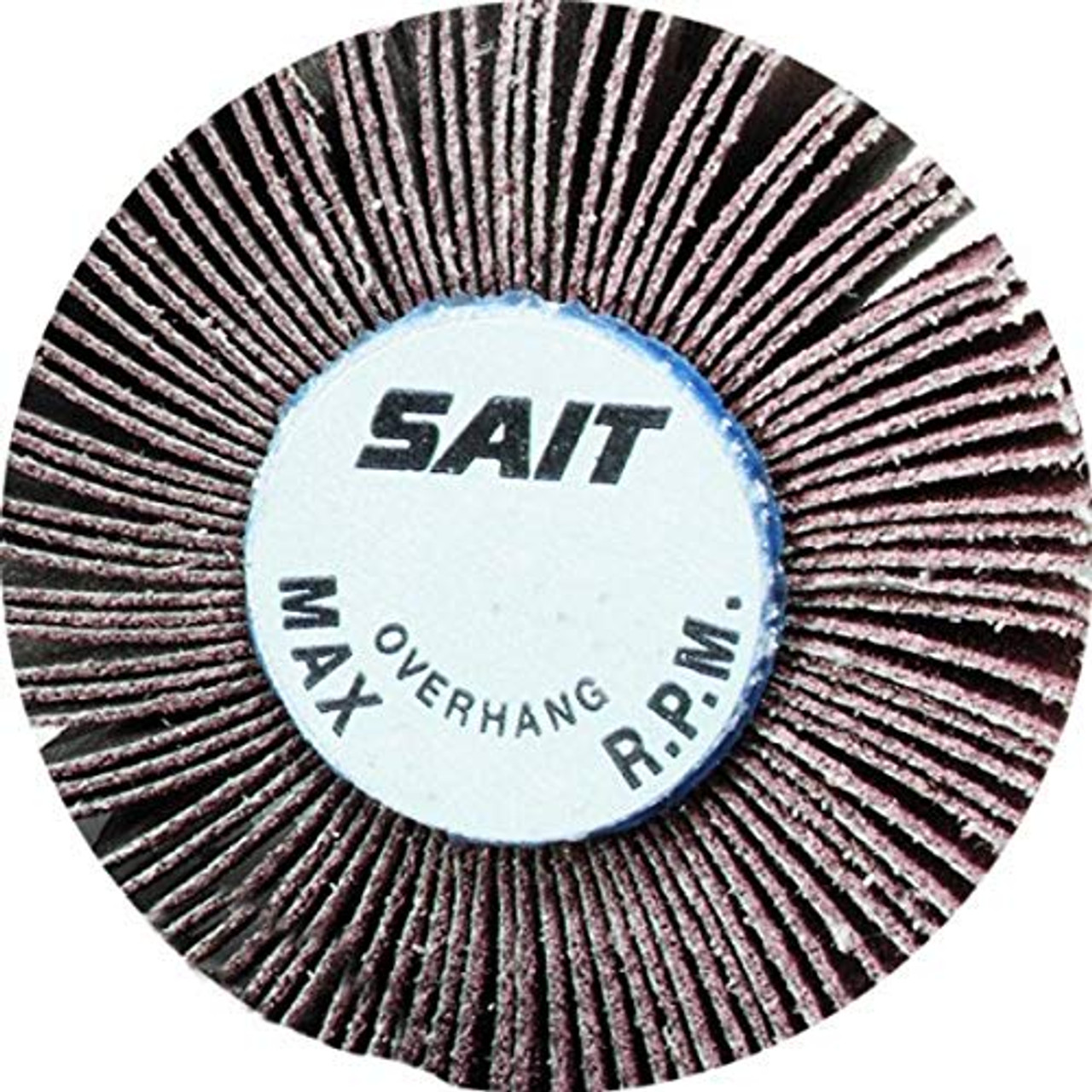 United Abrasives-SAIT 70052 2A Straight Mandrel Flap Wheels, 2" x 1" x 1/4", 120X, 10-Pack