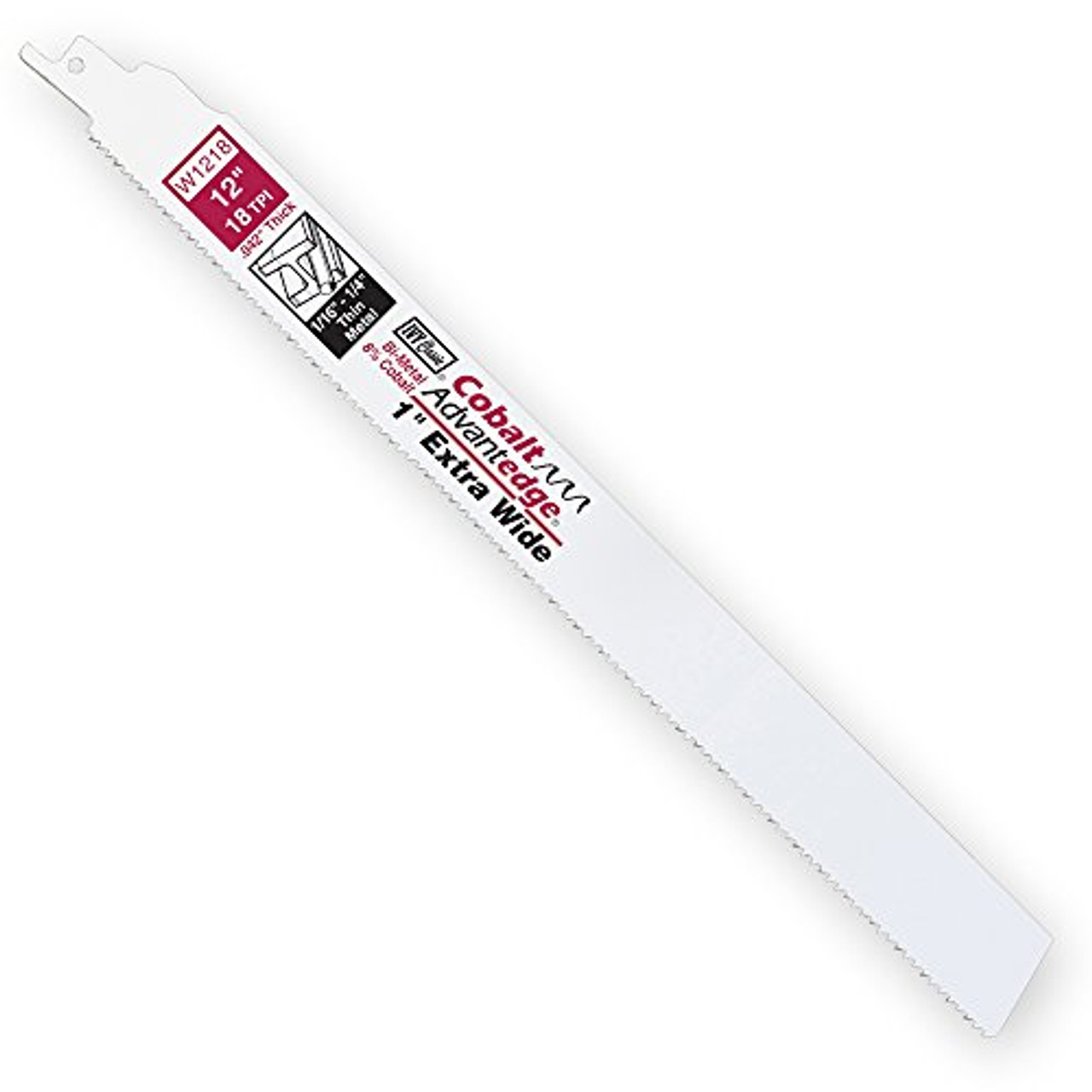 IVY Classic 28791 12 in. 18 TPI, 1 in. Wide Bi-Metal Reciprocating Saw Blade, Cuts Metal (5-Pack)