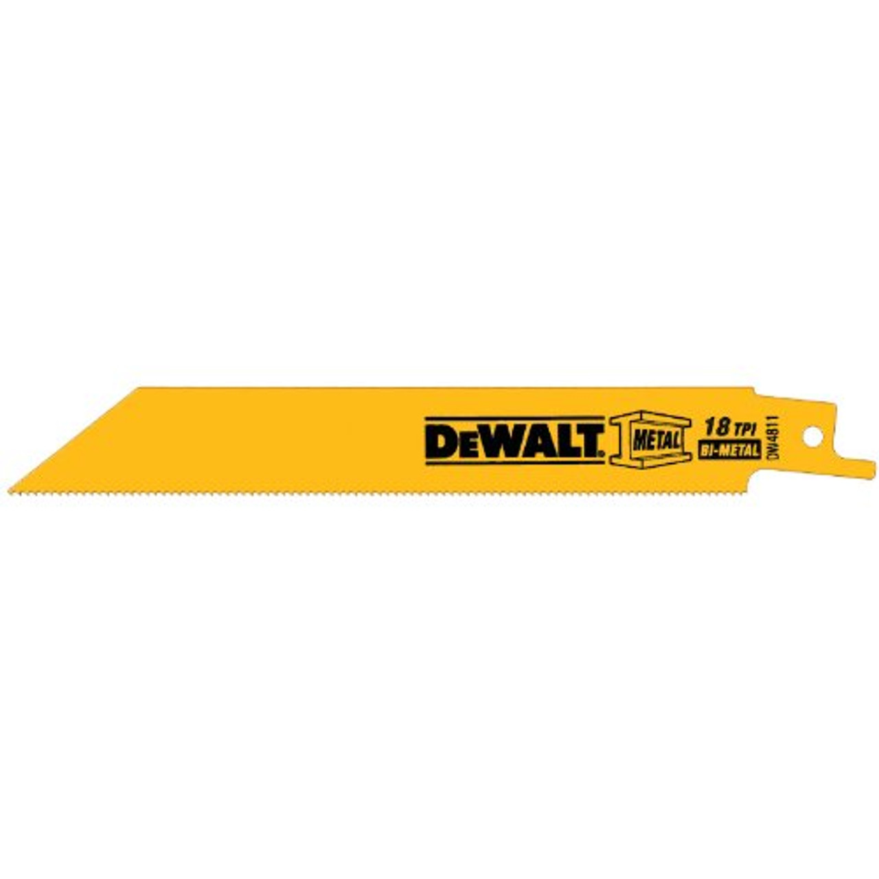 DEWALT DW4811 6-Inch 18 TPI Straight Back Bi-Metal Reciprocating Saw Blade (5-Pack)
