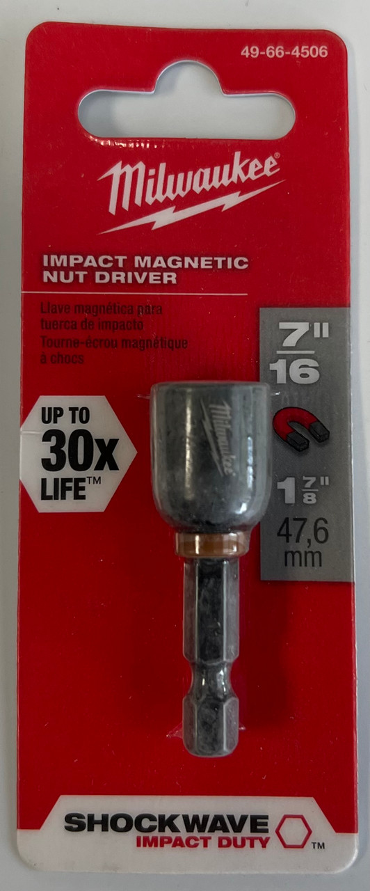 Milwaukee 49-66-4506 7/16" x 1-7/8" Shockwave Magnetic Nut Driver