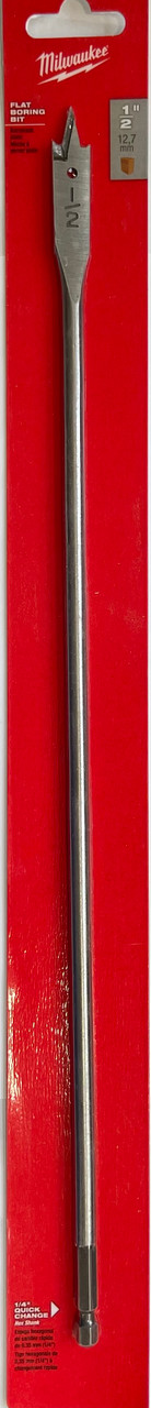 MILWAUKEE ELECTRIC TOOL 48-27-0175 288413 Stubby Flat Boring Bit, 1/2