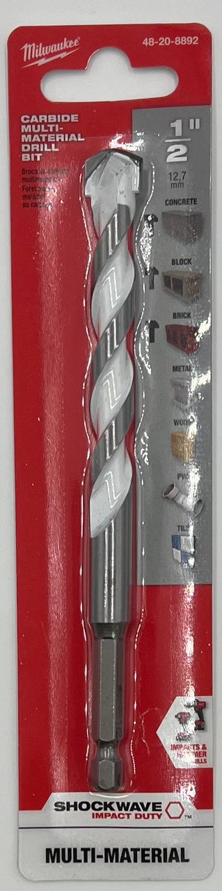 Milwaukee 48-20-8892 1/2 in. SHOCKWAVE Carbide Multi-Material Drill Bit