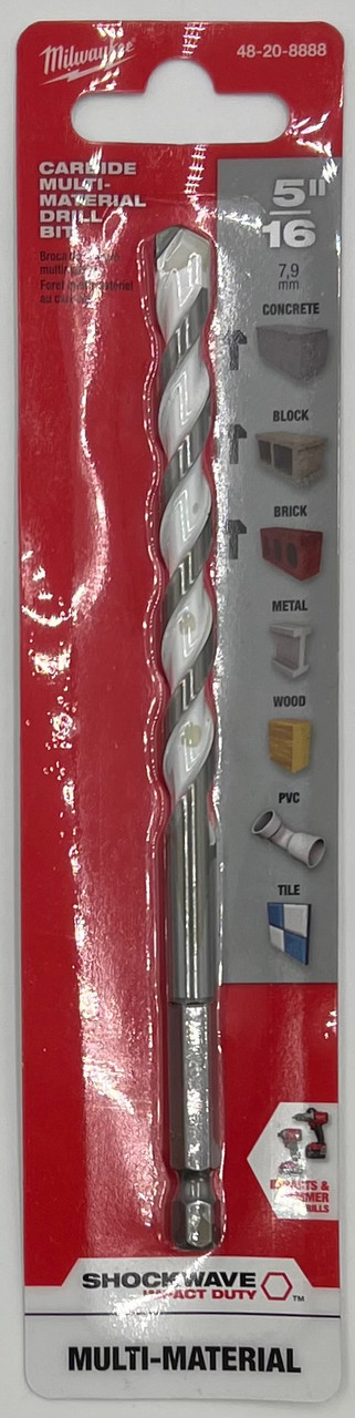 Milwaukee 48-20-8888 5/16 in. SHOCKWAVE Carbide Multi-Material Drill Bit
