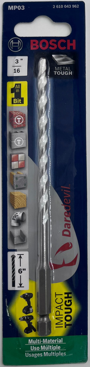 Bosch MP03 - 3/16" x 4" x 6" Daredevil Multipurpose Drill Bit