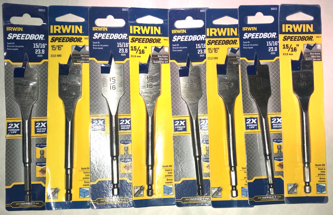 Irwin 15/16 x 6 inch Irwin Speedbor Blue-Groove Spade Bit 88815