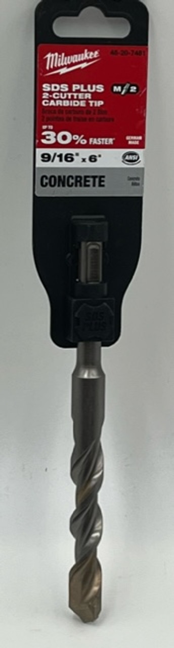 Milwaukee 48-20-7481 SDS Plus Hammer Drill Bit 9/16" x 4" x 6" - 2 Cutter
