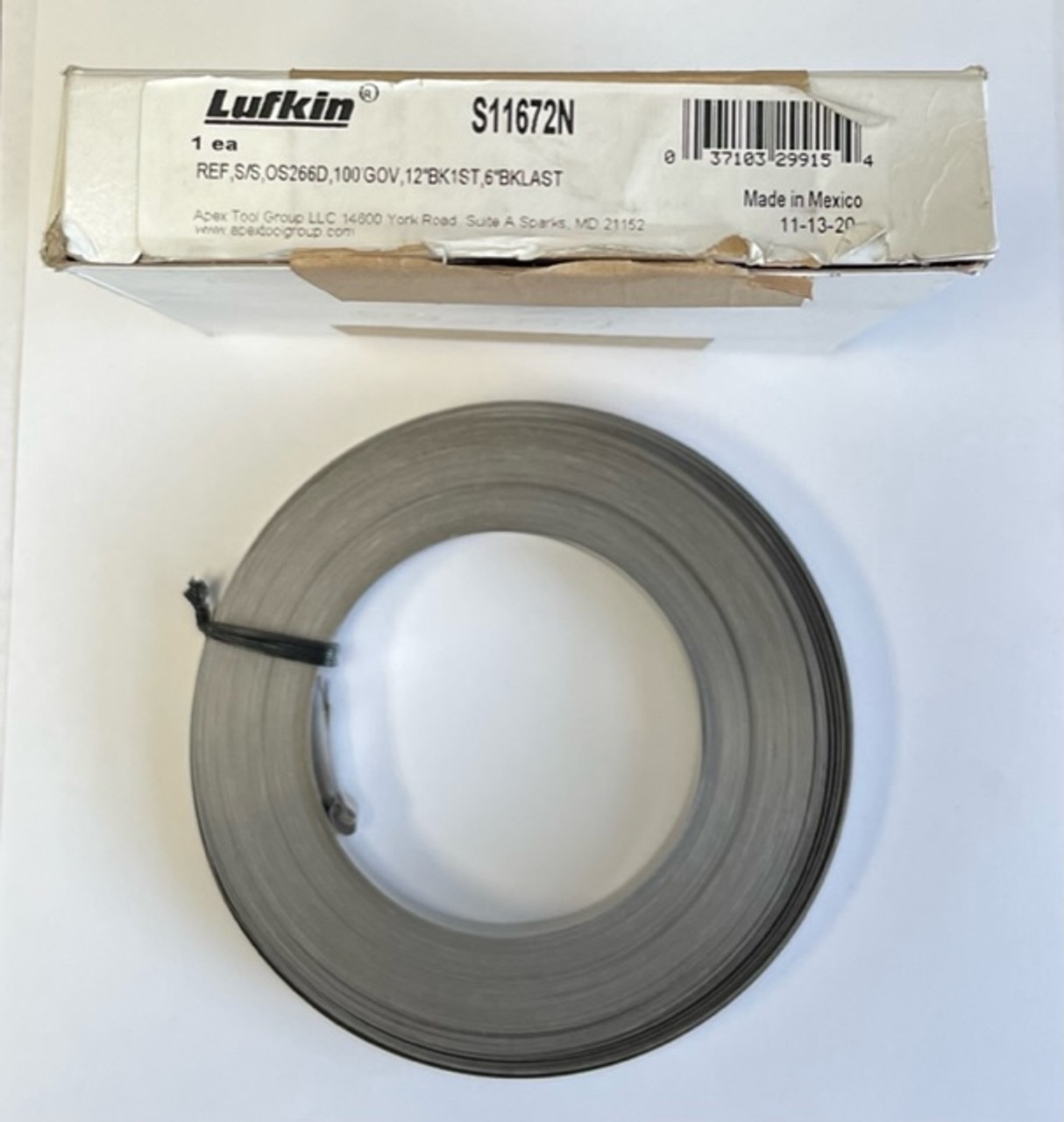 CRESCENT LUFKIN® S11672N TAPE MEASURE BLADE, 100 FT L, GRADUATIONS - 12 IN BACK FIRST, 6 IN BACK LAST, STAINLESS STEEL