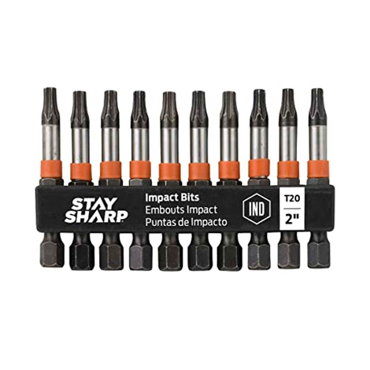 Stay Sharp 98098 2 in. T20 Impact Bit Clip Torx Industrial Screwdriver Bit - Recyclable - Pack of 10