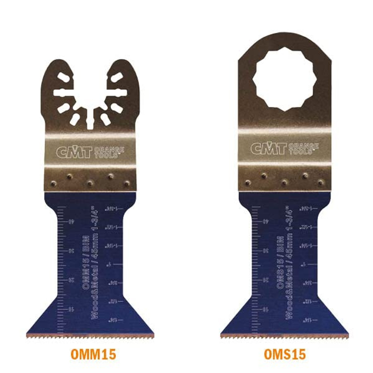 CMT OMM15-X5 5 Pcs Plunge & Flush-Cut Blade For Wood & Metal Quick Release Oscillator Multicutter,
