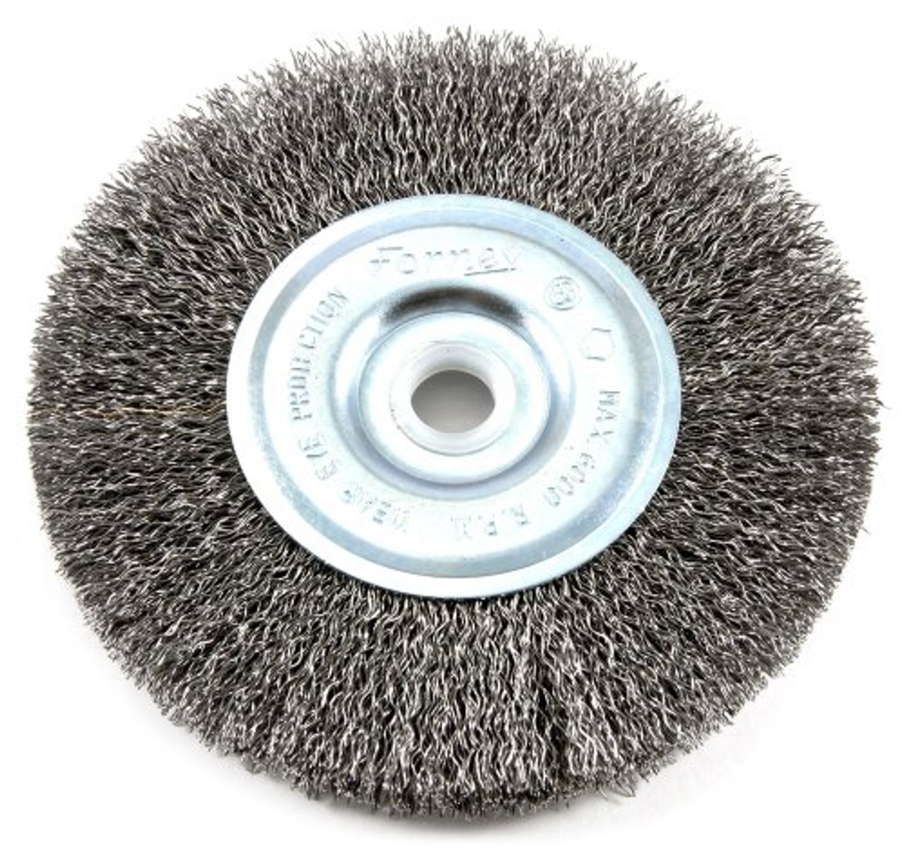 Forney 72741 Wire Wheel Brush, Coarse Crimped with 1/2-Inch Through 5/8-Inch Arbor, 5-Inch-by-.012-Inch