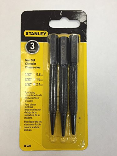 Stanley Hand Tools 58-230 3 Pack Nail Set Assortment