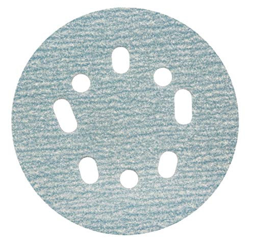 Norton ProSand 5 in. Ceramic Blend Hook and Loop 5 and 8 Hole UVH Smoothing Disc 120 Grit Med