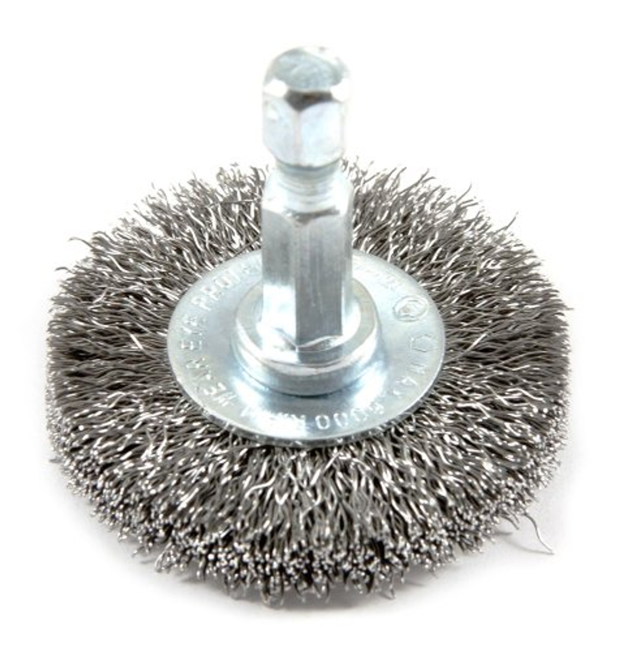 Forney 72726 Wire Wheel Brush, Fine Crimped with 1/4-Inch Hex Shank, 1-1/2-Inch-by-.008-Inch