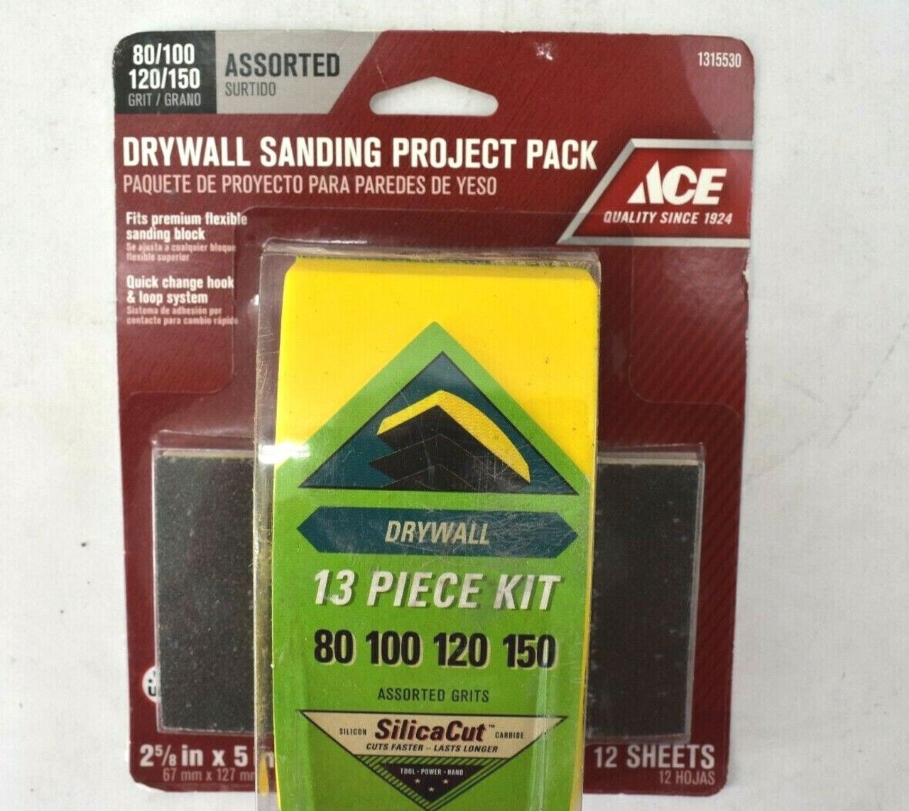 Ace High Performance Drywall Sanding Project Pack 12 Sheets Assorted Grit (1315530)