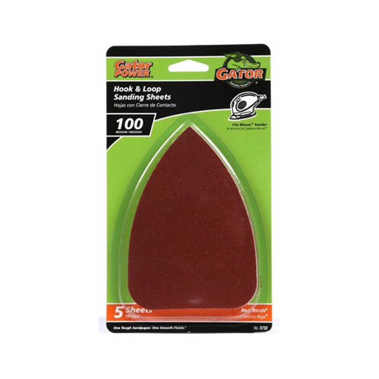 Gator (5-Sheets) 100-Grit Hook & Loop Sanding Sheets #3732