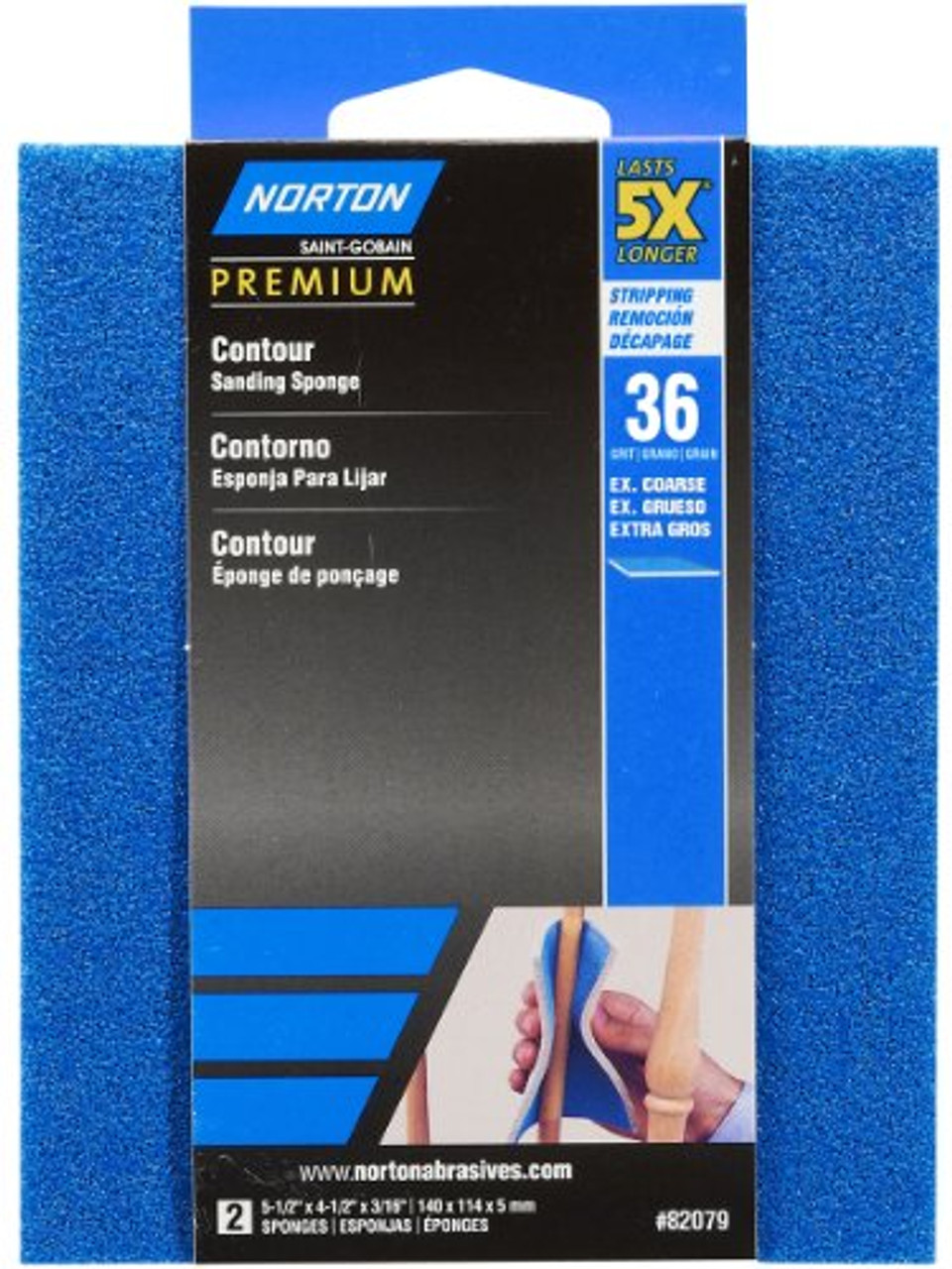 Norton 82079 5X 36 Grit Contour Sanding Pads