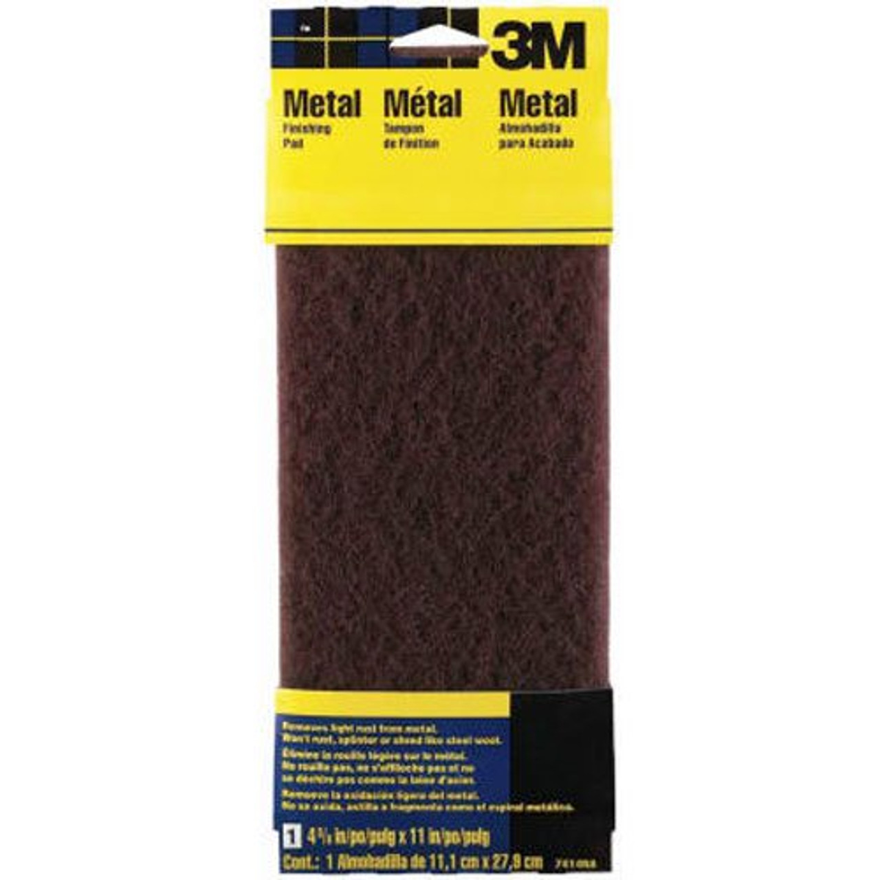 3M 7414NA 7414 Hand Sanding Metal Finishing Pad, 4.375 in x 11 in, Red