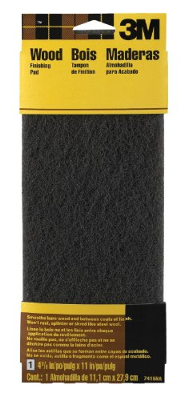 3M 7415NA 7415 Wood Finishing Pad, 4.375 in by 11 in