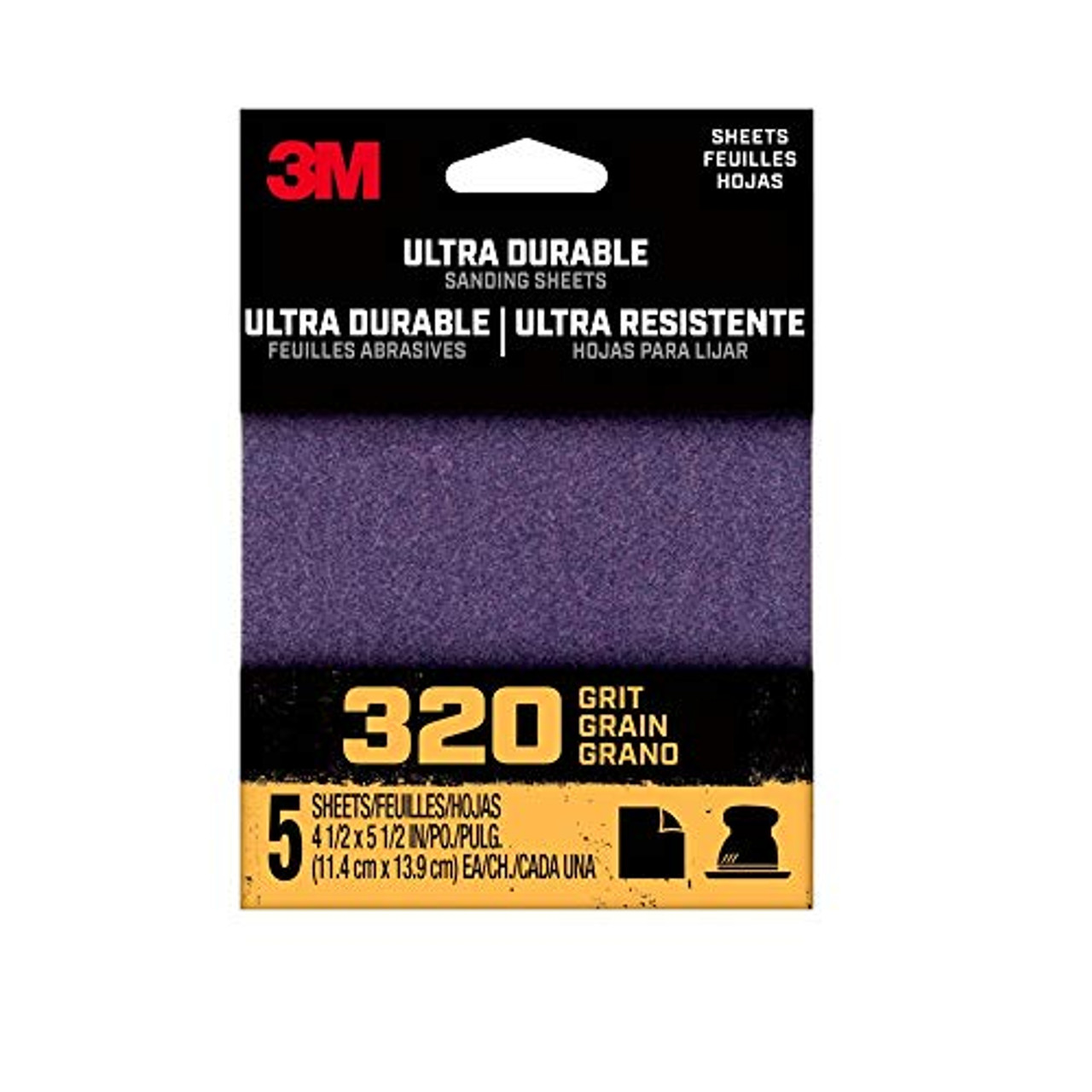 3M 1/4Sht Sandpaper 320Grit