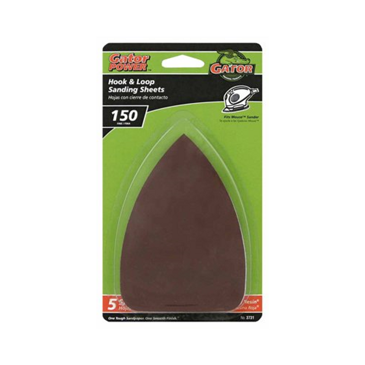 Gator (5-Pack) 150-Grit Hook & Loop Sanding Sheets #3731