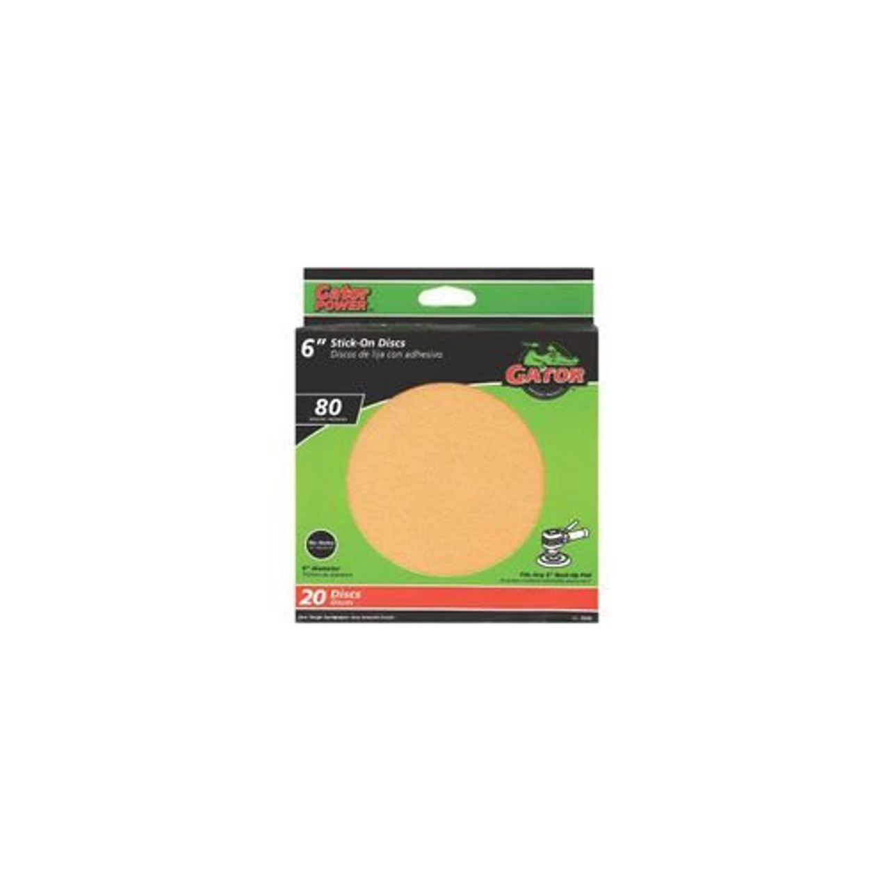 Gator 20-Pk Sanding Discs 6" 80 Grit (3245)