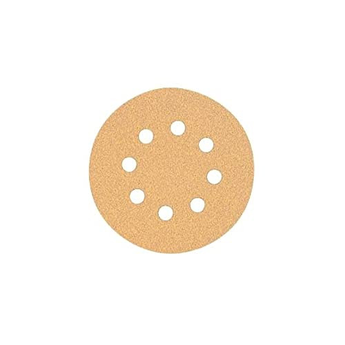 DEWALT (5-Pack) DW4301 5-Inch 8 Hole 80 Grit Hook and Loop Random Orbit Sandpaper