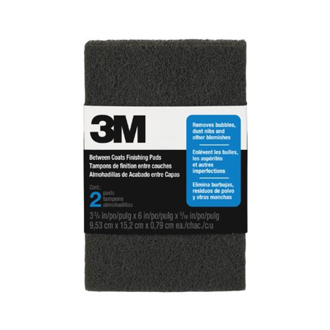 3M 10144NA 3-3/4 by 6 by 5/16-Inch Between Coats Finishing Pads (1 Pack of 2)