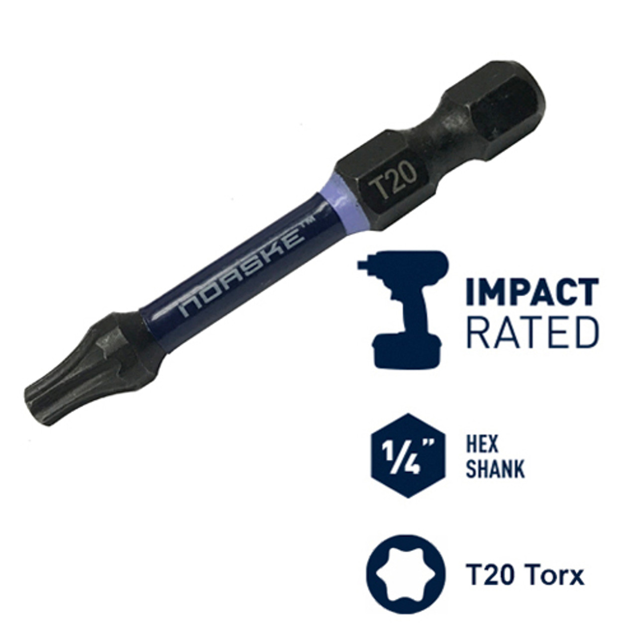 Norske NIBBI113 T20 x 2" Torx Magnetic Drive Tip