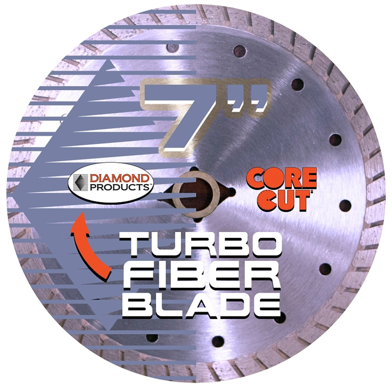 Diamond Products Core Cut 80353 Turbo Fiber Cement Board Blade, 7" x .095" x DIA-7/8"