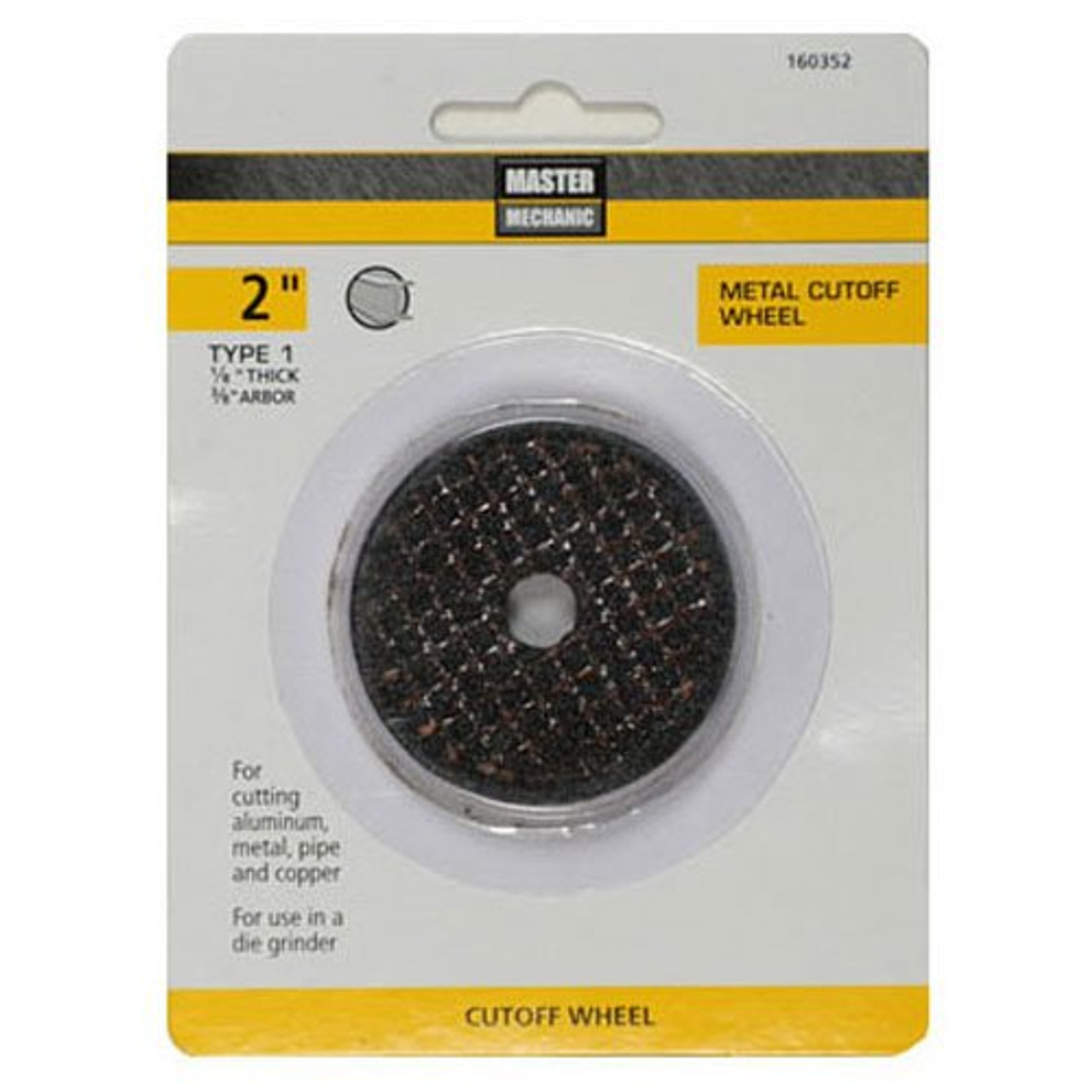 Master Mechanic 160352 3 Pack, 2 -Inch x 1/8 -Inch x 3/8 -Inch, Grinding Wheel