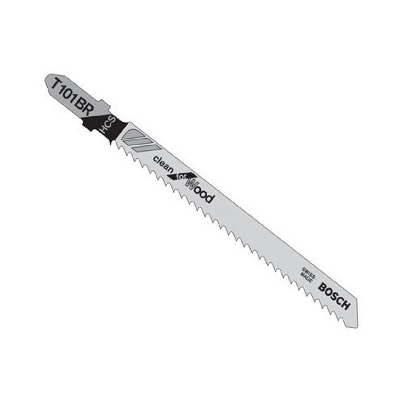Bosch Jig Saw Blade T-Shank High Carbon 3.03 "" 10 Tpi 0.06 "" Thck Card Of 5
