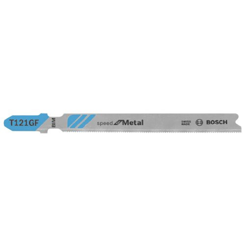 Bosch T121GF3 3-Piece 3-5/8 In. 30 TPI Speed for Metal T-Shank Jig Saw Blades