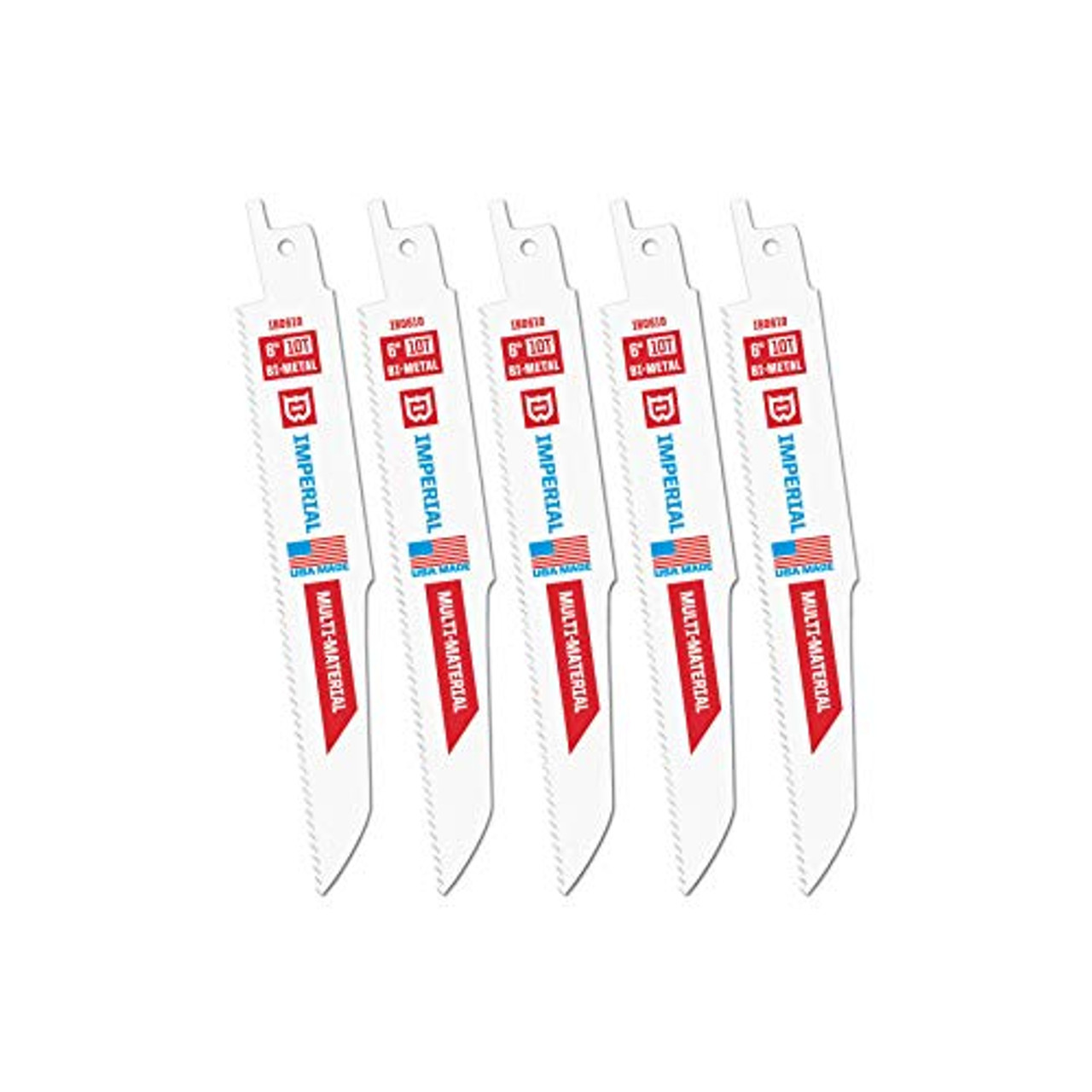 Imperial Blades IBD610-5 Demo-X 6" 10 TPI Multi-Material Demolition Reciprocating Blade, 5PC