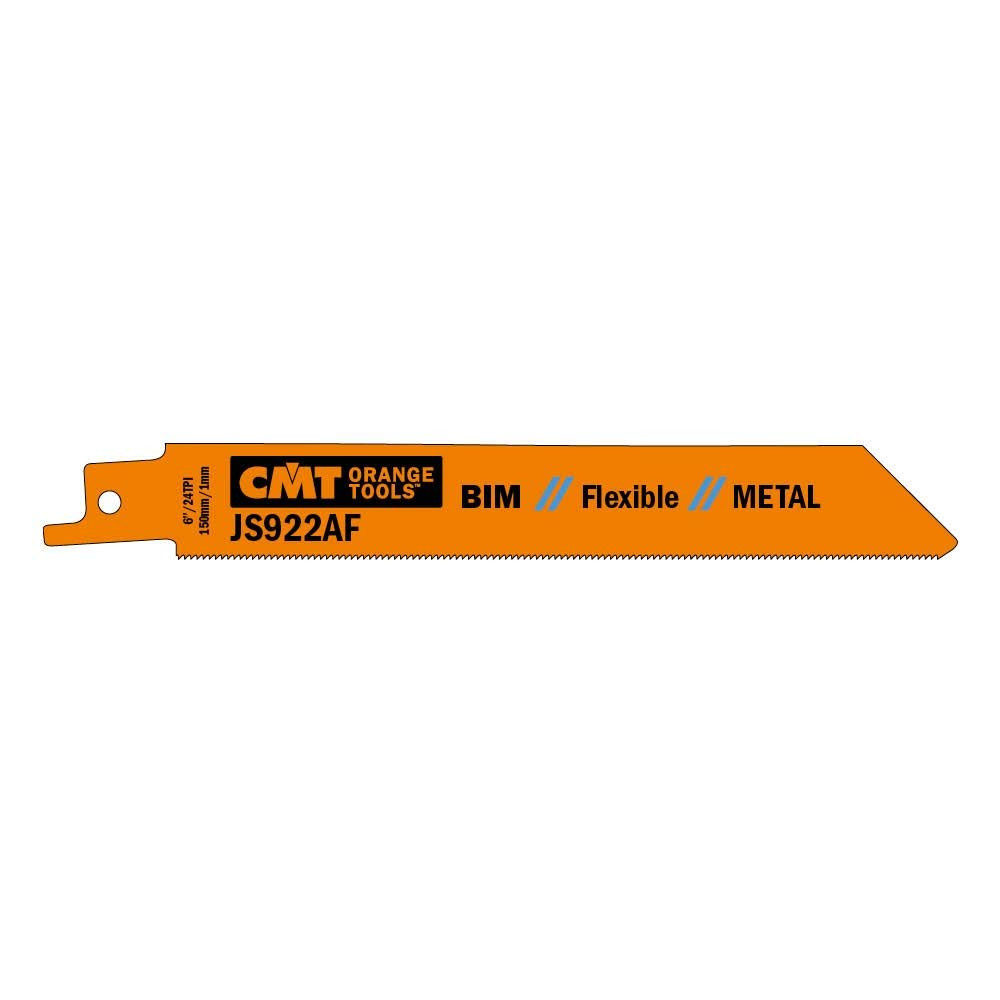 CMT USA, Inc. JS922AF-5 CMT 24 TPI Bimetal Reciprocating Saw Blades for Metal (5 Pack), 5"