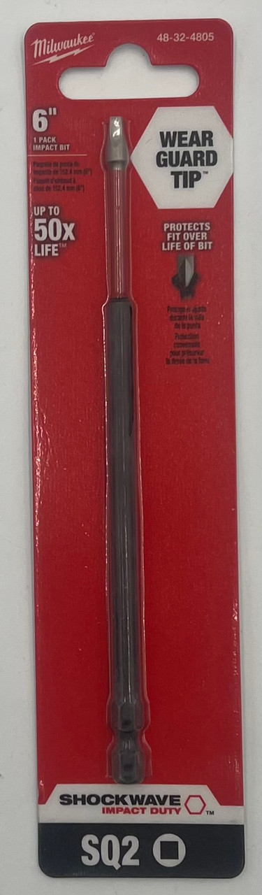 MILWAUKEE ELEC TOOL 48-32-4805 6" #2 Sq. PWR Bit