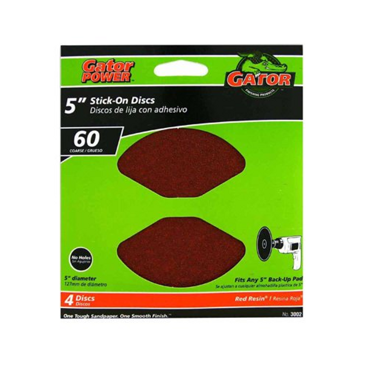 Gator 3002 5" 60G AO Sand Disc (4 Pack)
