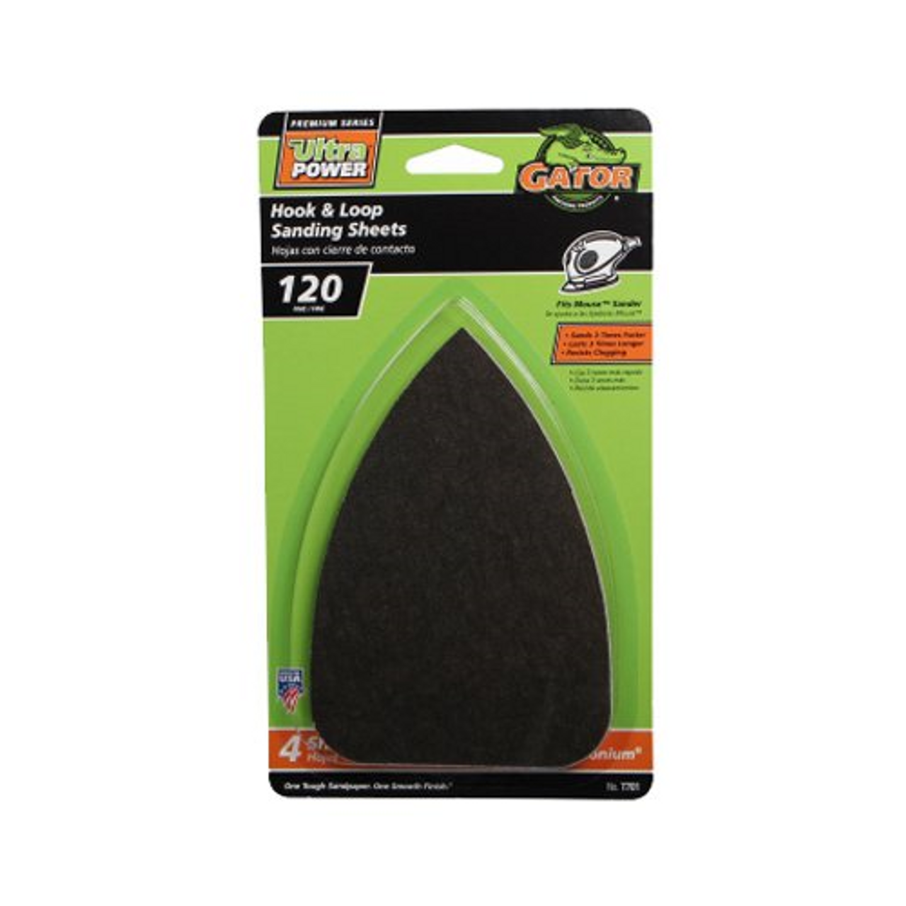 Gator 7701 120 Grit Mouse Refill, 4-Pack, 3.5 inch x 5 inch