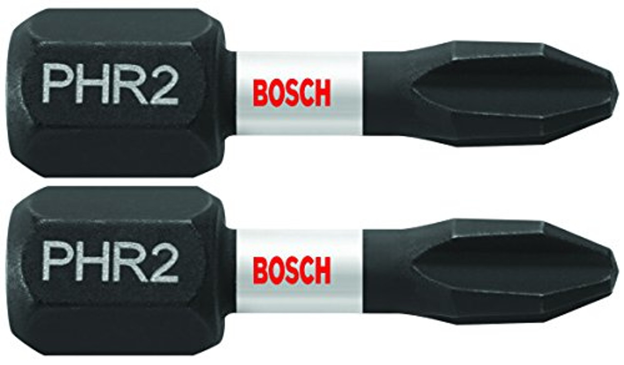 BOSCH ITPH2R102 2 Pc. 1 In. Phillips #2R (Reduced) Impact Tough Screwdriving Bit