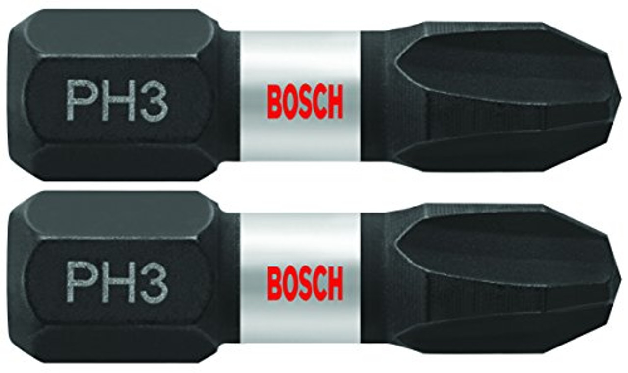 BOSCH ITPH3102 2 Pc. 1 In. Phillips #3 Impact Tough Screwdriving Bit