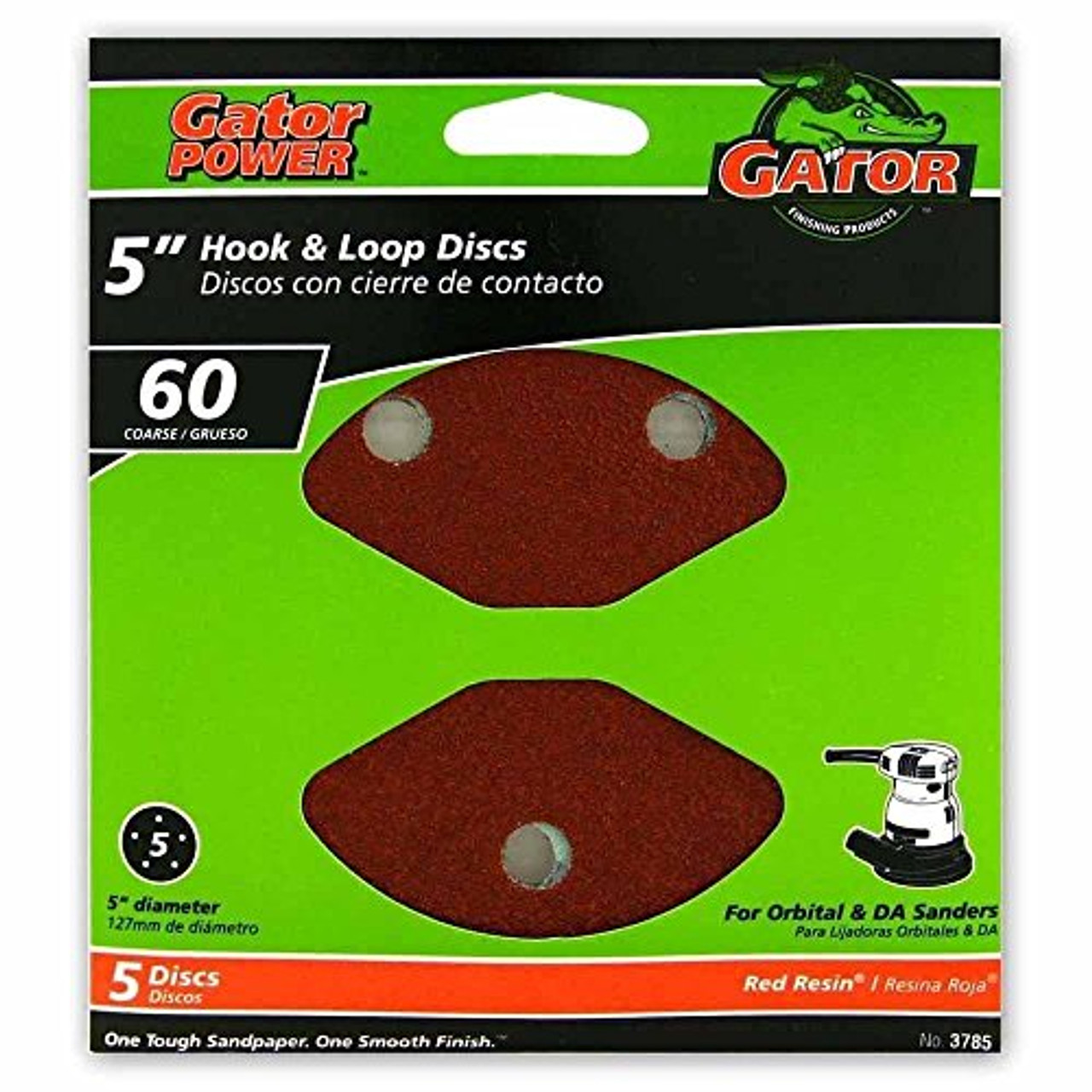 Gator 3785 5 inch 60G Sand Disc (5 Pack)