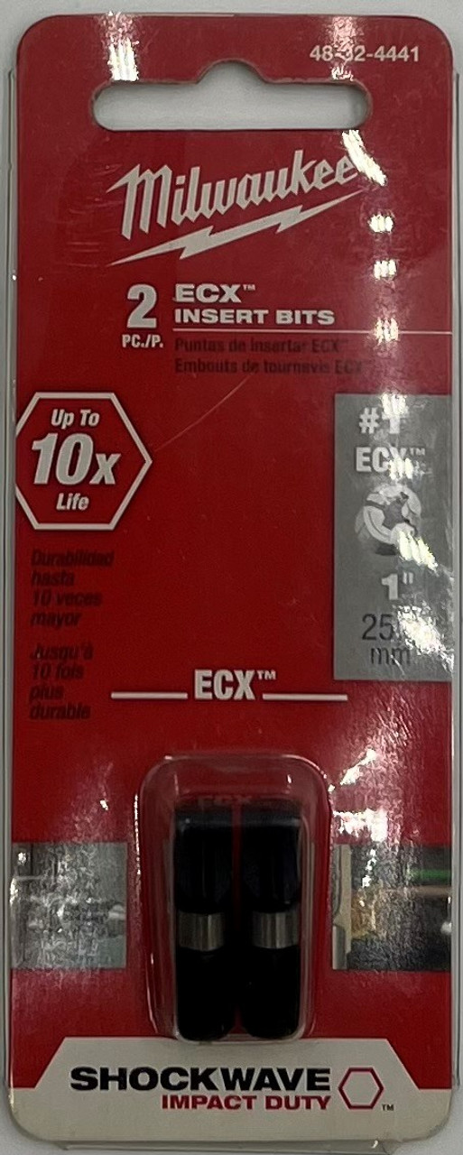 MILWAUKEE ELEC TOOL 48-32-4441 1" Ecx1 Insert Bit (2 Pack)