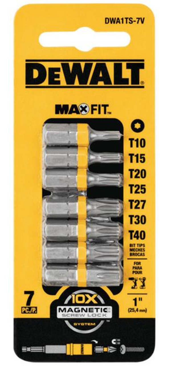 DEWALT DWA1TS-7V MAXFIT TORX SECURITY BIT SET, 1"