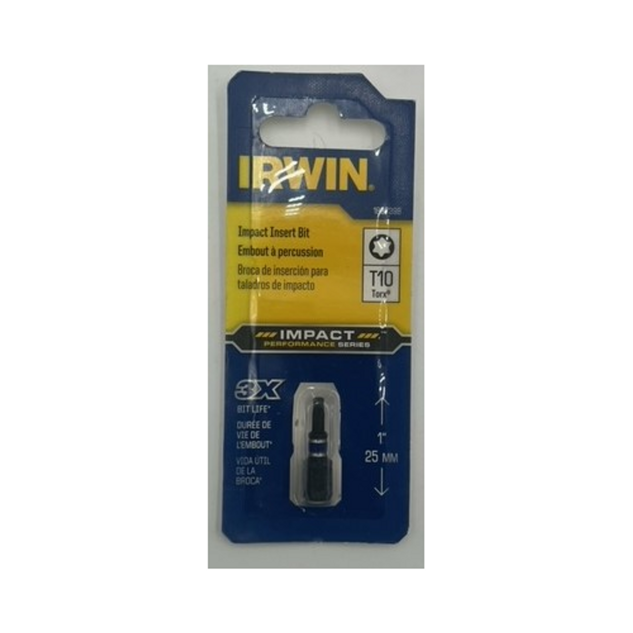 Irwin 1837398 T10 Torx Impact Insert Bit 1 inch - 1 pack