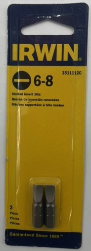 Irwin 3511112C Slotted Insert Bits #6-8, 1 inch length - 2 pack ...
